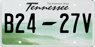TN license plate B2427V