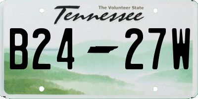 TN license plate B2427W
