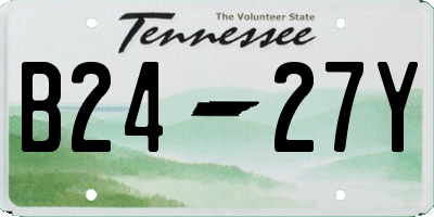 TN license plate B2427Y