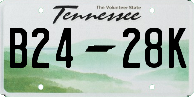 TN license plate B2428K