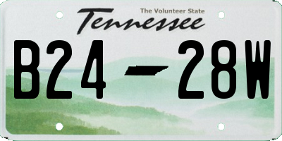 TN license plate B2428W
