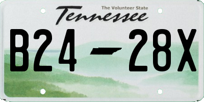 TN license plate B2428X