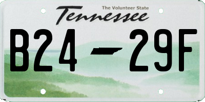 TN license plate B2429F
