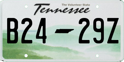 TN license plate B2429Z