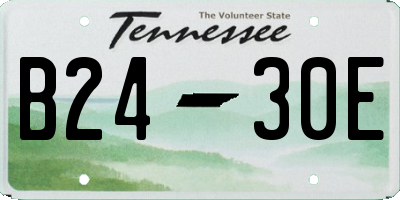TN license plate B2430E