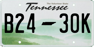 TN license plate B2430K