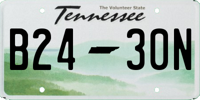 TN license plate B2430N