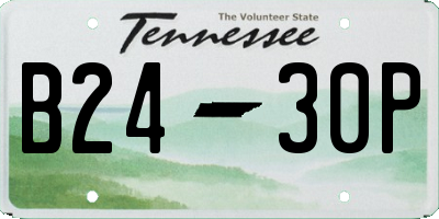 TN license plate B2430P