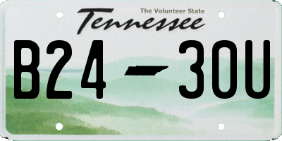 TN license plate B2430U