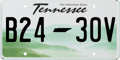 TN license plate B2430V