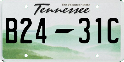 TN license plate B2431C