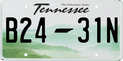 TN license plate B2431N