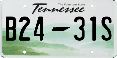 TN license plate B2431S