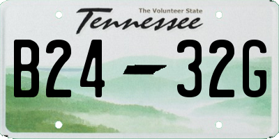 TN license plate B2432G