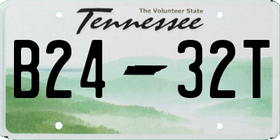 TN license plate B2432T