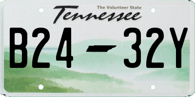 TN license plate B2432Y