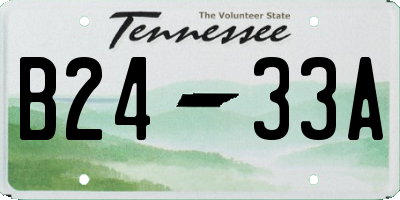 TN license plate B2433A