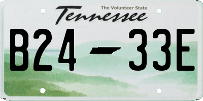 TN license plate B2433E