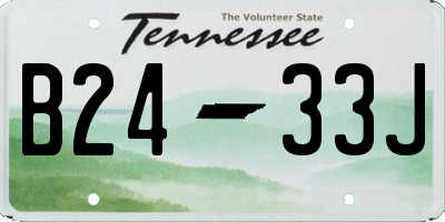 TN license plate B2433J