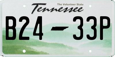 TN license plate B2433P