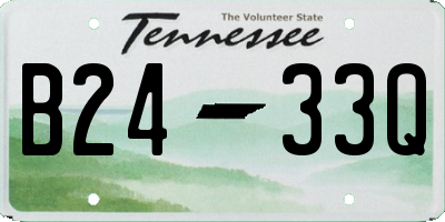 TN license plate B2433Q