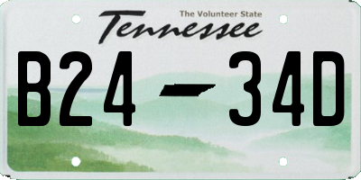 TN license plate B2434D