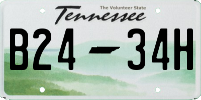 TN license plate B2434H