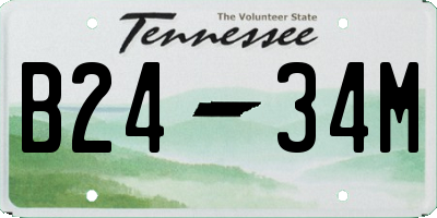 TN license plate B2434M