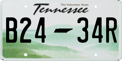 TN license plate B2434R