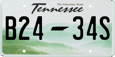 TN license plate B2434S