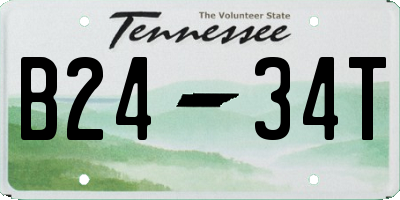 TN license plate B2434T