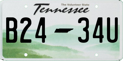 TN license plate B2434U