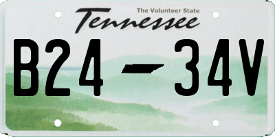 TN license plate B2434V