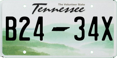 TN license plate B2434X