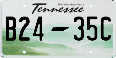 TN license plate B2435C