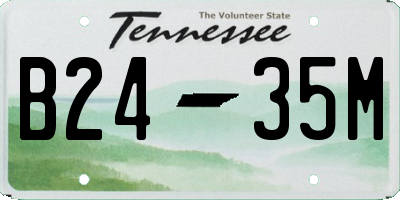 TN license plate B2435M