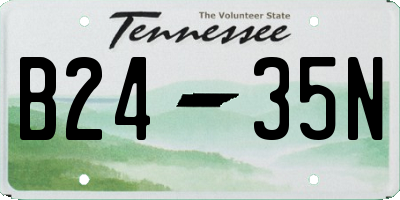 TN license plate B2435N