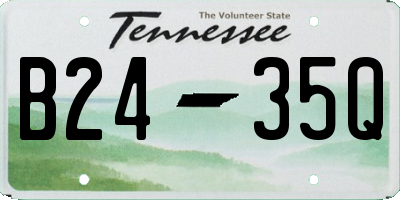 TN license plate B2435Q