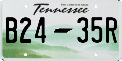 TN license plate B2435R