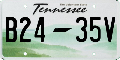 TN license plate B2435V