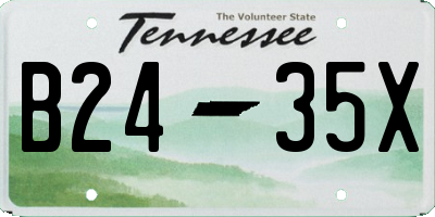 TN license plate B2435X