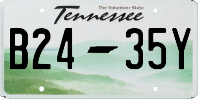 TN license plate B2435Y