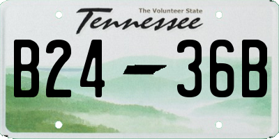 TN license plate B2436B
