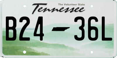 TN license plate B2436L