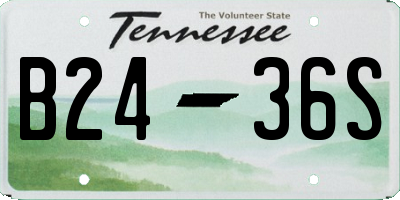TN license plate B2436S