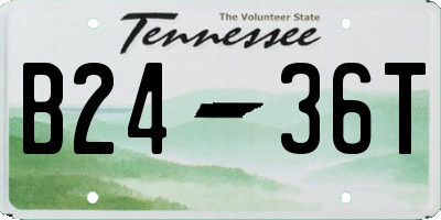 TN license plate B2436T