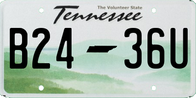 TN license plate B2436U