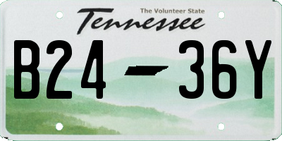 TN license plate B2436Y