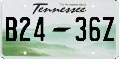 TN license plate B2436Z