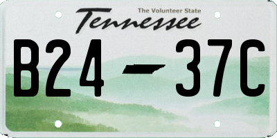 TN license plate B2437C